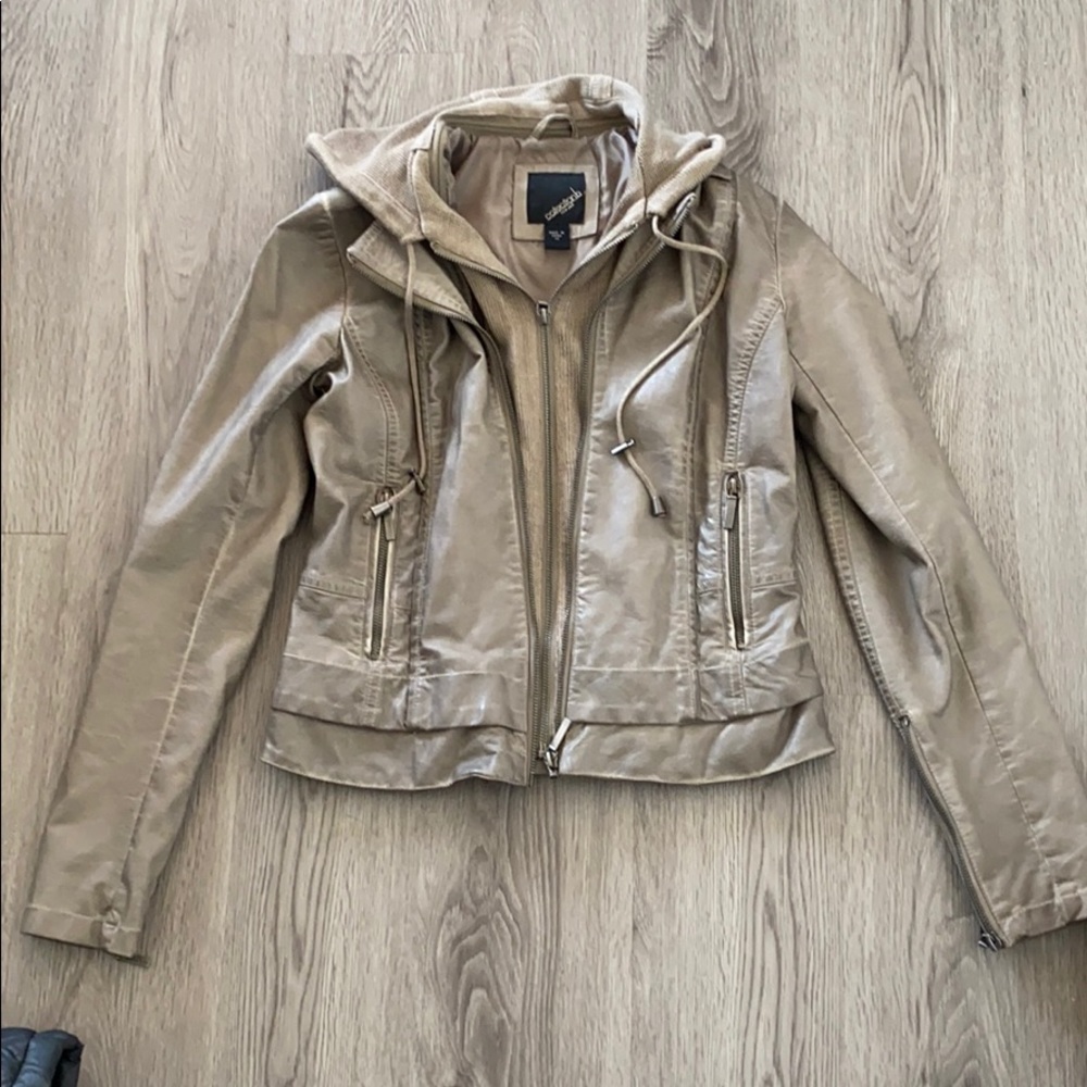 Grey leather jacket